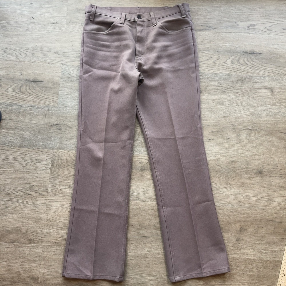 Vtg 70's Levi's BROWN Dacron Pants Made In  USA ~  Pants Casual Classic